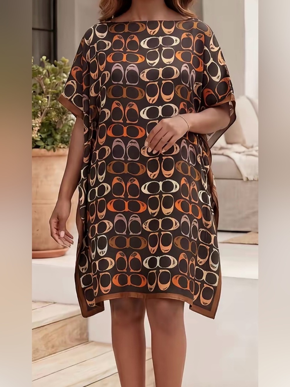 Women’s Brown Kaftan Dress